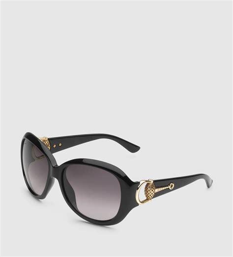 gucci oval-frame horsebit sunglasses|gg1235s.